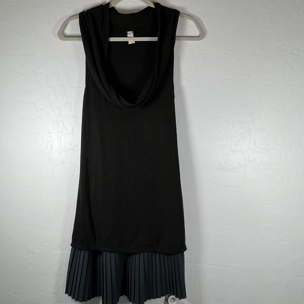 Free People Cowl Neck Sleeveless Shift Dress With‎ Pleated Skirt Women's Small